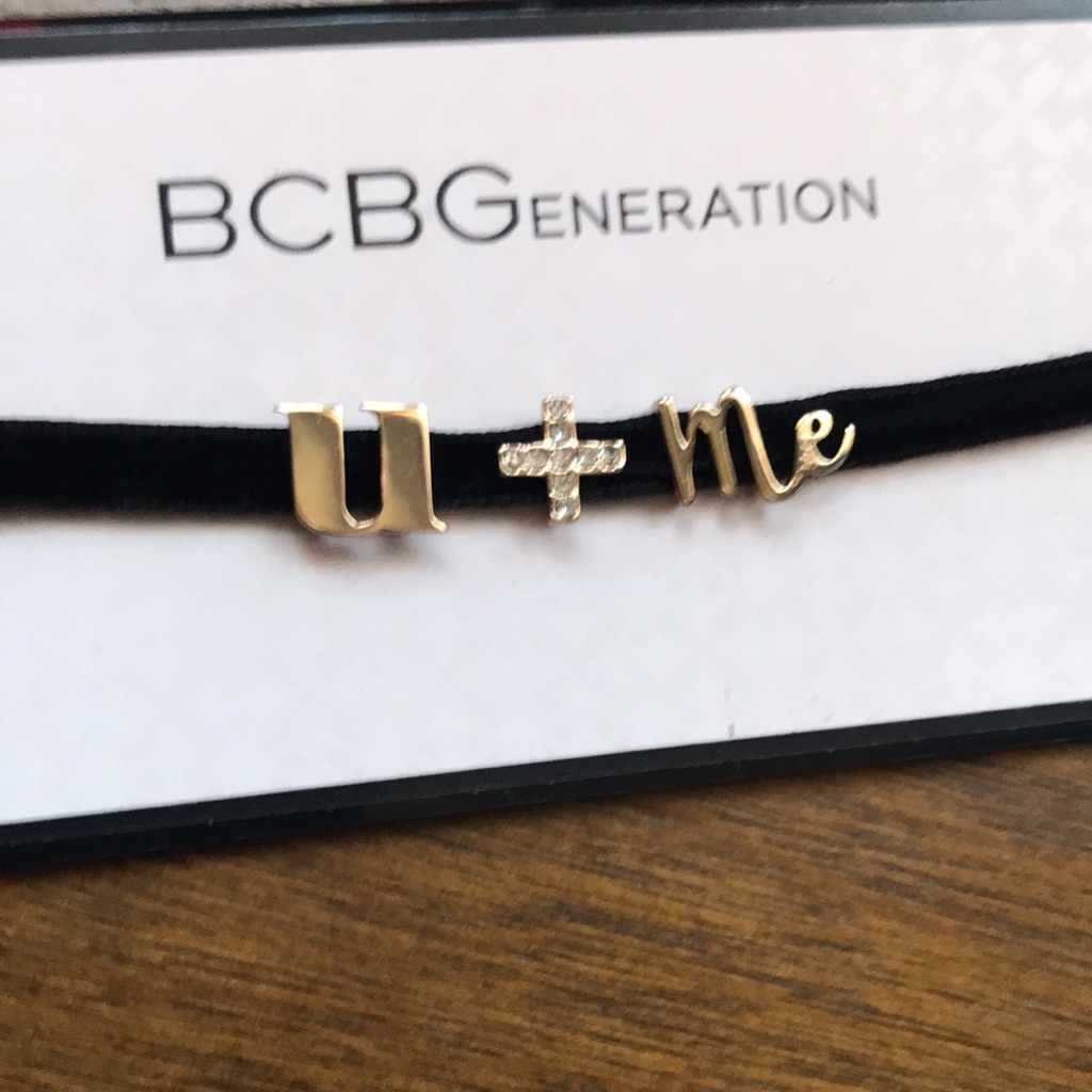 Bcbgeneration You And Me Velvet Choker Nwt 24$